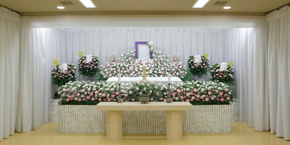 一般葬プラン愛120の祭壇