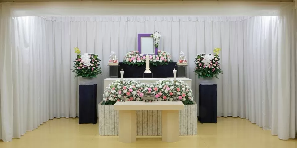 一般葬プラン愛典60の祭壇